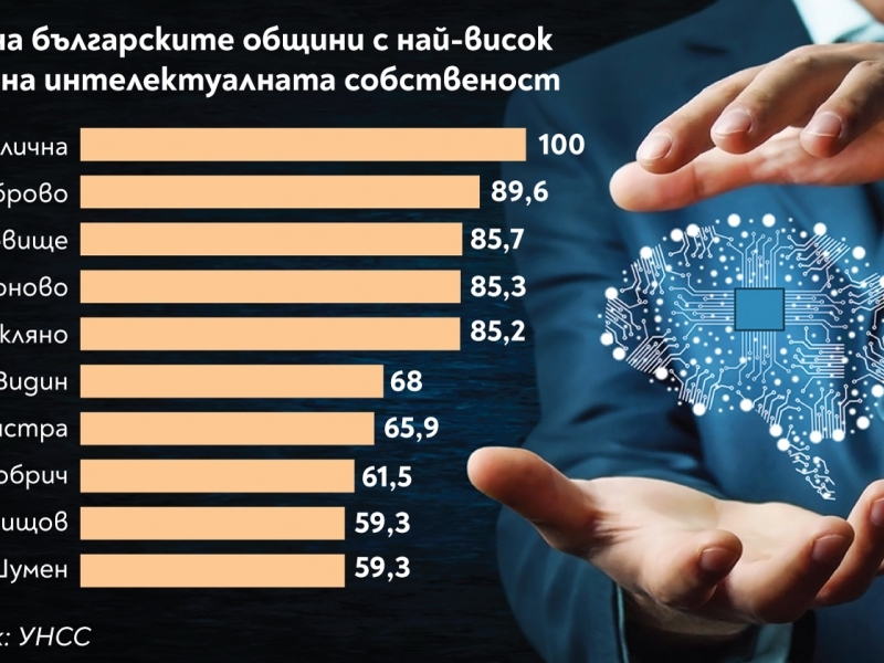 Община Свищов е сред 10-те общини с най-висок индекс на интелектуалната собственост в България 