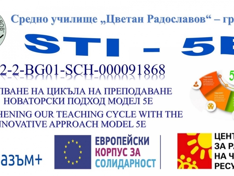 СУ "Цветан Радославов" с нов проект по Еразъм +